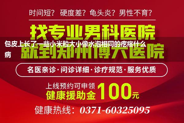 包皮上长了一些小米粒大小像水泡相同的疙瘩什么病